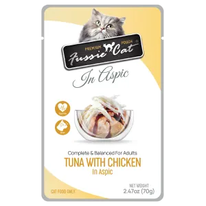 Fussie Cat Premium Pouch Tuna with Chicken in Aspic Cat Food wet cat food, canned cat food