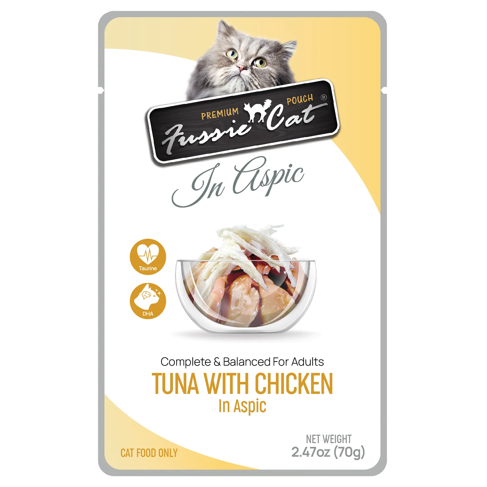 Fussie Cat Premium Pouch Tuna with Chicken in Aspic Cat Food healthy cat food, premium dry cat food
