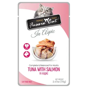 Fussie Cat Premium Pouch Tuna with Salmon in Aspic Cat Food healthy cat food, premium dry cat food