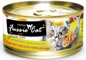 Fussie Cat Premium Tuna with Anchovies Formula in Aspic Canned Food grain free cat food, no grain dry cat food
