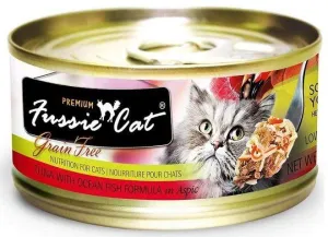 Fussie Cat Premium Tuna with Ocean Fish Formula in Aspic Canned Food healthy cat food, premium dry cat food