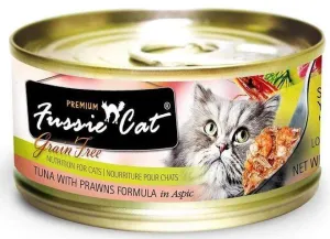Fussie Cat Premium Tuna with Prawns Formula in Aspic Canned Food grain free cat food, no grain dry cat food