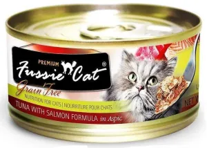 Fussie Cat Premium Tuna with Salmon Formula in Aspic Single Canned Food grain free cat food, no grain dry cat food