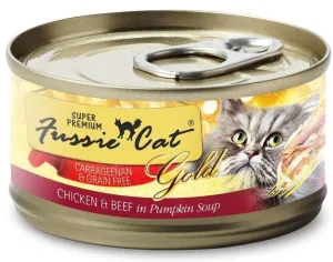 Fussie Cat Super Premium Grain Free Chicken & Beef in Pumpkin Soup Canned Cat Food grain free cat food, no grain dry cat food