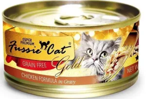 Fussie Cat Super Premium Grain Free Chicken Formula in Gravy Single Canned Food wet cat food, canned cat food