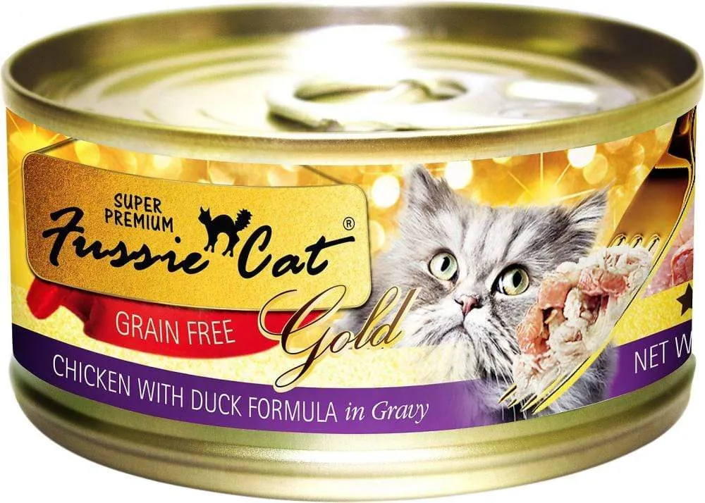 Fussie Cat Super Premium Grain Free Chicken with Duck in Gravy Canned Cat Food wet cat food, canned cat food