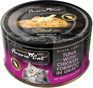 Fussie Cat Tuna with Chicken in Gravy Canned Cat Food healthy cat food, premium dry cat food