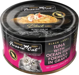 Fussie Cat Tuna with Ocean Fish in Gravy Canned Cat Food healthy cat food, premium dry cat food