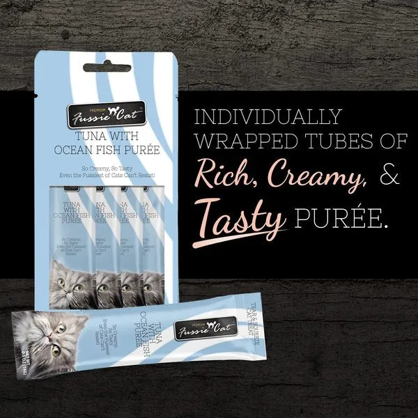 Fussie Cat Tuna with Ocean Fish Puree Lickable Cat Treats