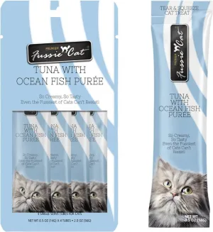 Fussie Cat Tuna with Ocean Fish Puree Lickable Cat Treats cat treats, soft cat treats