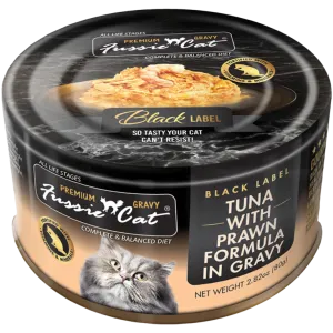 Fussie Cat Tuna with Prawns in Gravy Canned Cat Food healthy cat food, premium dry cat food