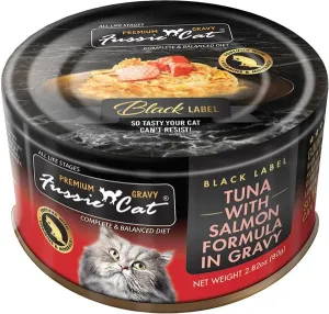 Fussie Cat Tuna with Salmon in Gravy Canned Cat Food wet cat food, canned cat food