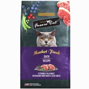 Fussie Cat Duck 10lb adult cat food, best cat food for adults