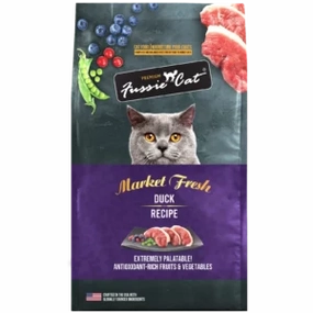 Fussie Cat Duck 10lb adult cat food, best cat food for adults
