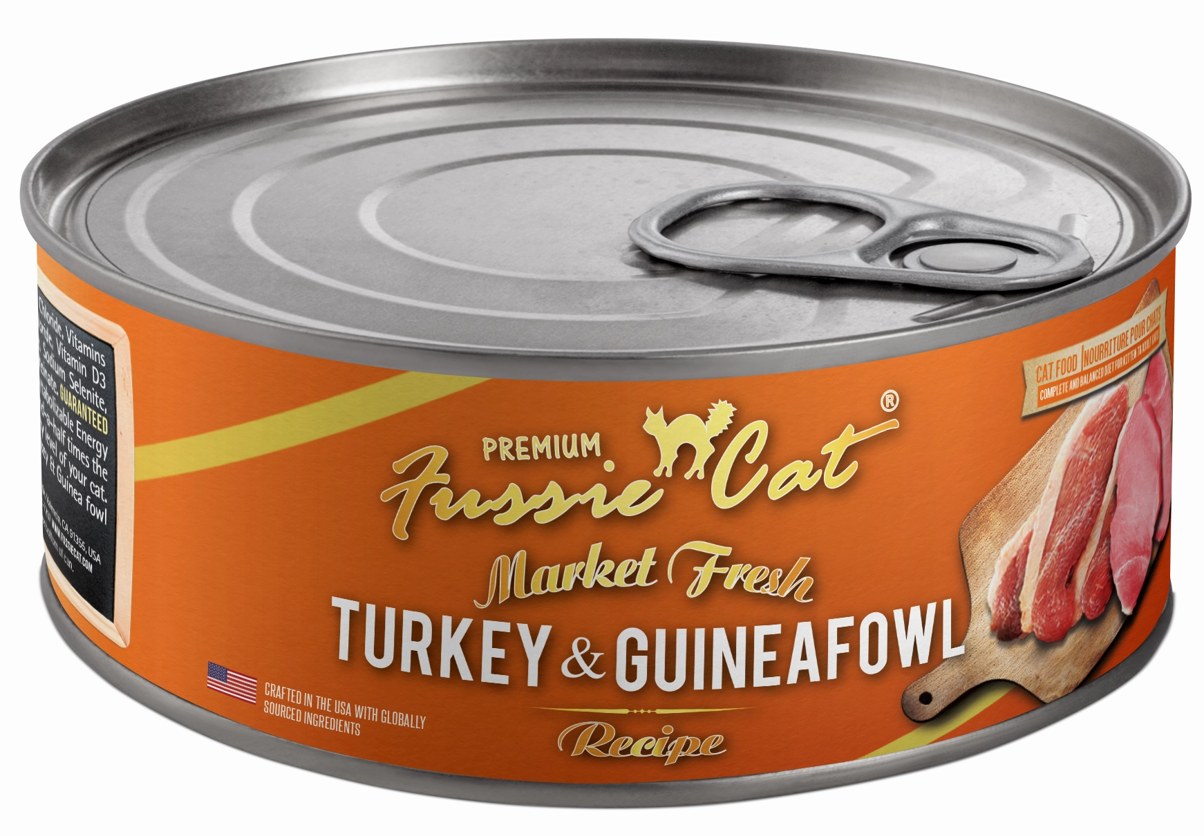 Fussie Cat Market Fresh Can - Turkey & Guineafowl 5.5oz adult cat food, best cat food for adults