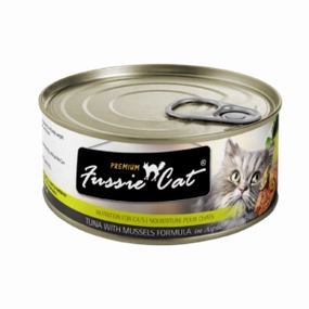 Fussie Cat Tuna With Mussels Formula In Aspic 80g adult cat food, best cat food for adults