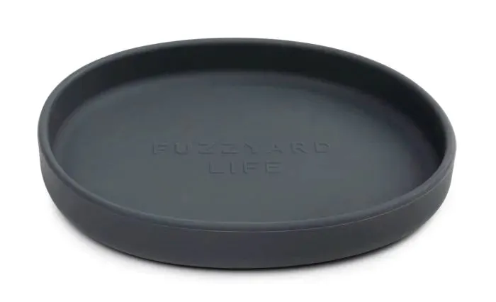 FuzzYard Life Silicone Cat Dish in Slate Grey cat bowl, elevated cat feeder