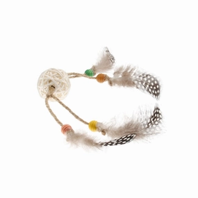 Gigwi Catch and Scratch White cat toy set,cat teaser
