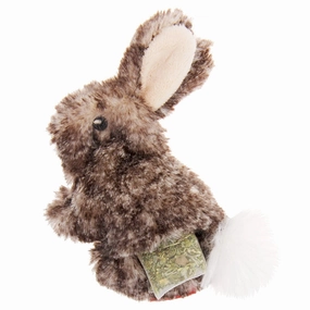 Gigwi Rabbit Fluffy Plush Cat Toy With 3 Refillable Catnip Bags cat toy set,cat teaser