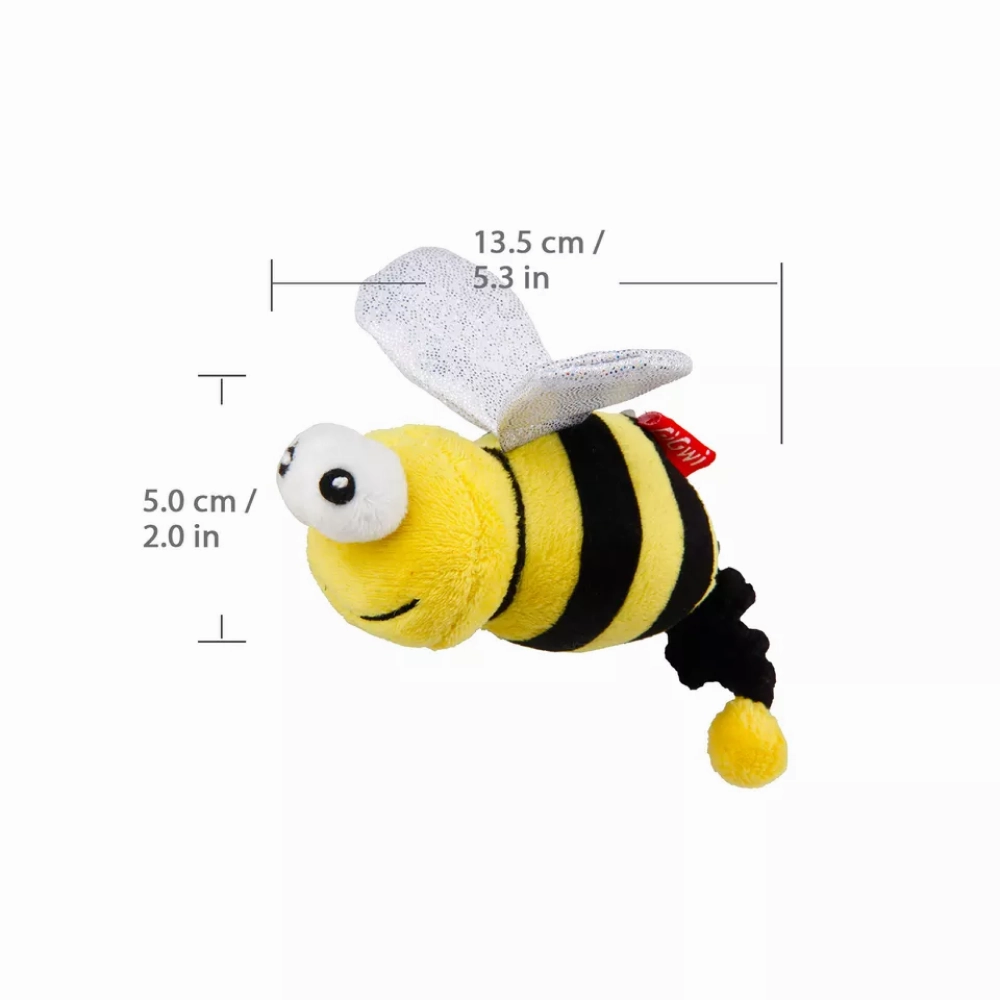 GiGwi Vibrating Running Bee with Catnip inside Toy for Cats (Yellow)