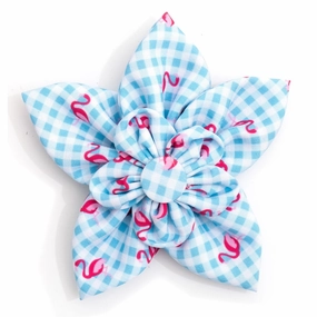Gingham Flamingos Dog Collar Flower dog collar accessory,collar decor