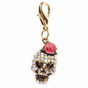 Girl Skully Dog Collar Charm dog collar charm,pet tag