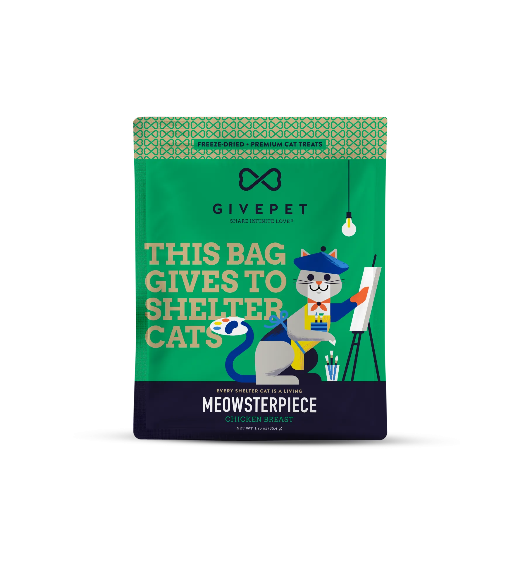 GivePet Meowsterpiece Freeze-Dried Treats for Cats freeze dried cat treats, single ingredient cat treats