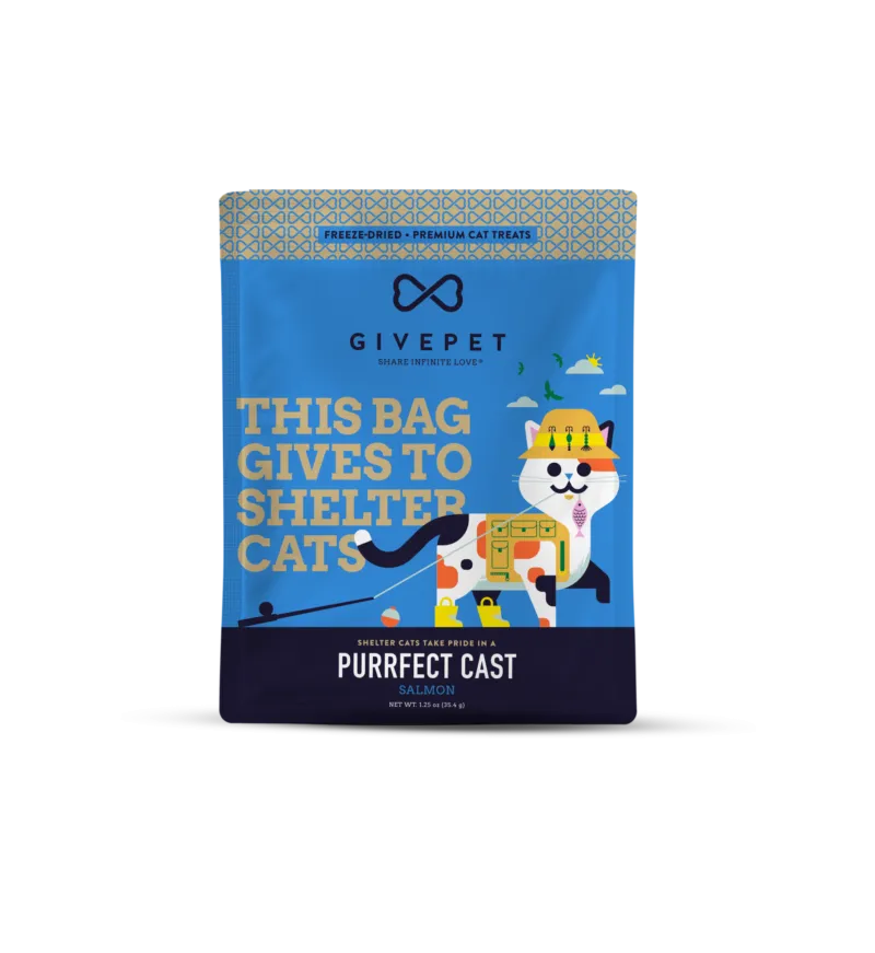 GivePet Purrfect Cast Freeze-Dried Treats for Cats freeze dried cat treats, single ingredient cat treats