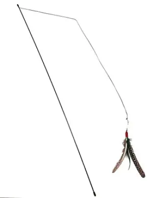Go Cat Da Bird Feather Teaser Cat Toy (Assorted Colors) catnip toys, feather wand toy