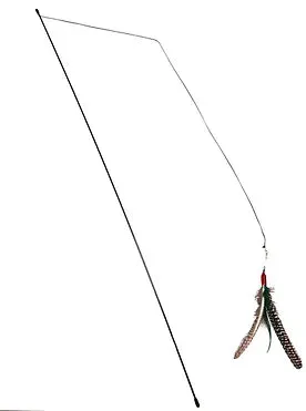 Go Cat Da Bird Feather Teaser Cat Toy (Assorted Colors) cat essentials, basic cat supplies