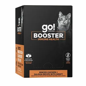 GO! Cat IMMUNE HEALTH MINCED CHICKEN   SALMON WITH GRAVY BOOSTER adult cat food, best cat food for adults