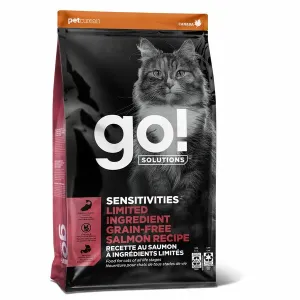 GO! Cat SENSITIVITIES LIMITED INGREDIENT GRAIN-FREE SALMON RECIPE adult cat food, best cat food for adults