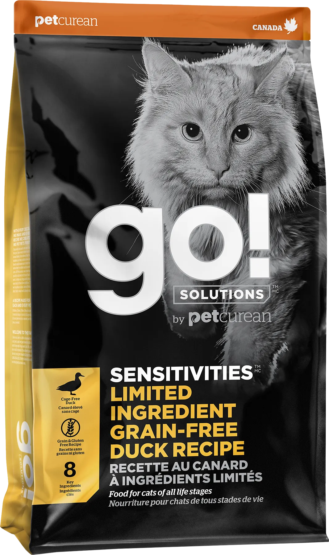 GO! Sensitivities Cat LID Duck dry cat food, cat kibble