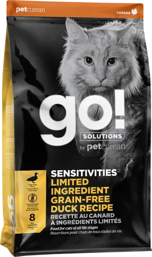 GO! Sensitivities Cat LID Duck dry cat food, cat kibble
