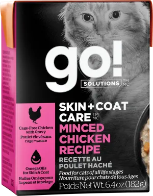 GO! Skin & Coat Cat Chicken Minced Tetra Pack dry cat food, cat kibble