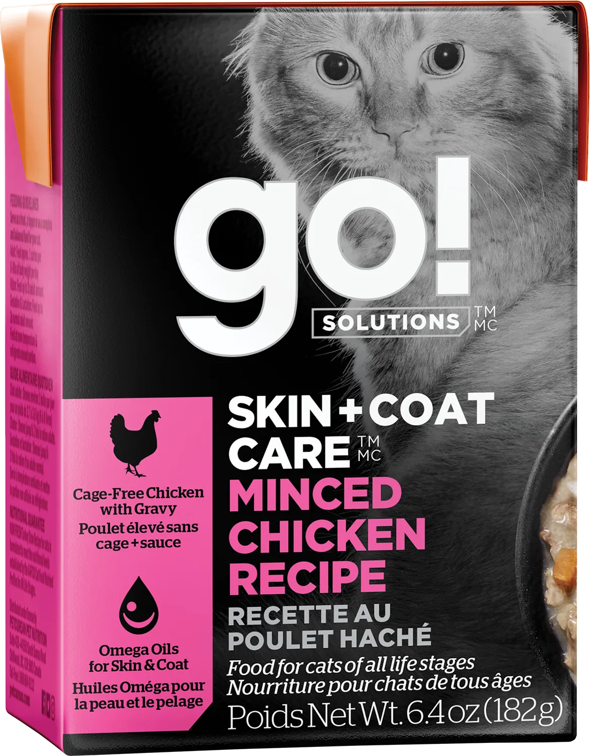 GO! Skin & Coat Cat Chicken Minced Tetra Pack dry cat food, cat kibble