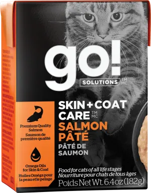 GO! Skin & Coat Cat Salmon Pate Tetra Pack dry cat food, cat kibble