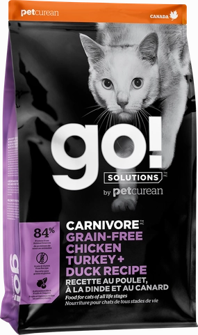 GO! Carnivore Cat Grain Free Chicken, Turkey & Duck adult cat food, best cat food for adults