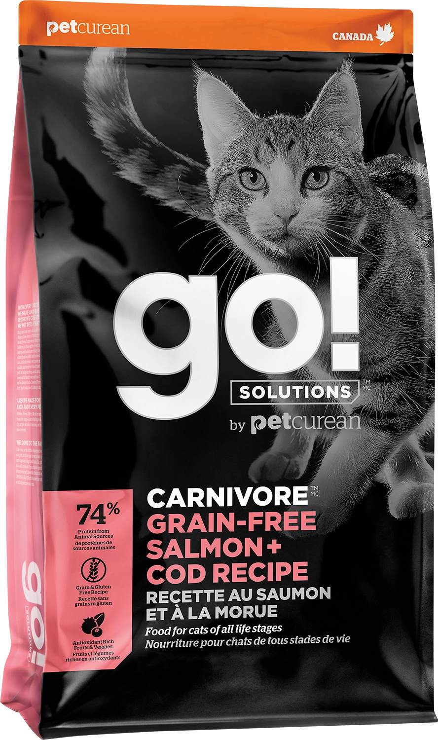 GO! Carnivore Cat Grain Free Salmon & Cod adult cat food, best cat food for adults