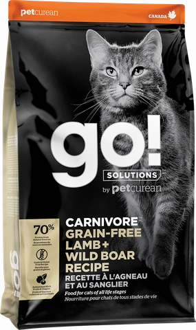 GO! Carnivore Cat Lamb & Wild Boar adult cat food, best cat food for adults