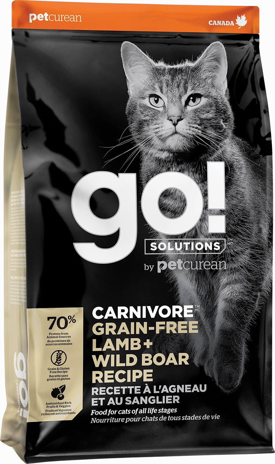 GO! Carnivore Cat Lamb & Wild Boar adult cat food, best cat food for adults