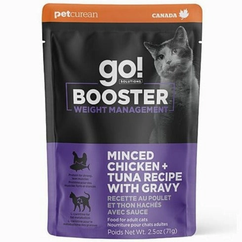 Go! Solutions Booster Weight Management Minced Chicken   Tuna with Gravy Wet Cat Food