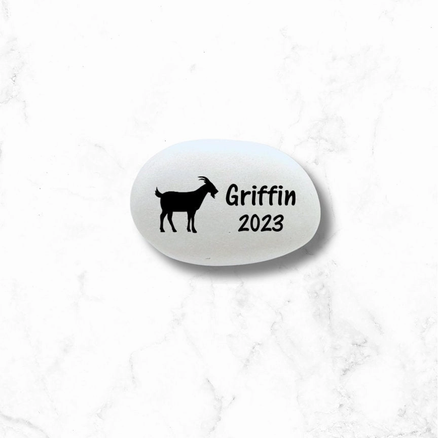 Goat Memorial Stone- Personalized Pet Keepsake