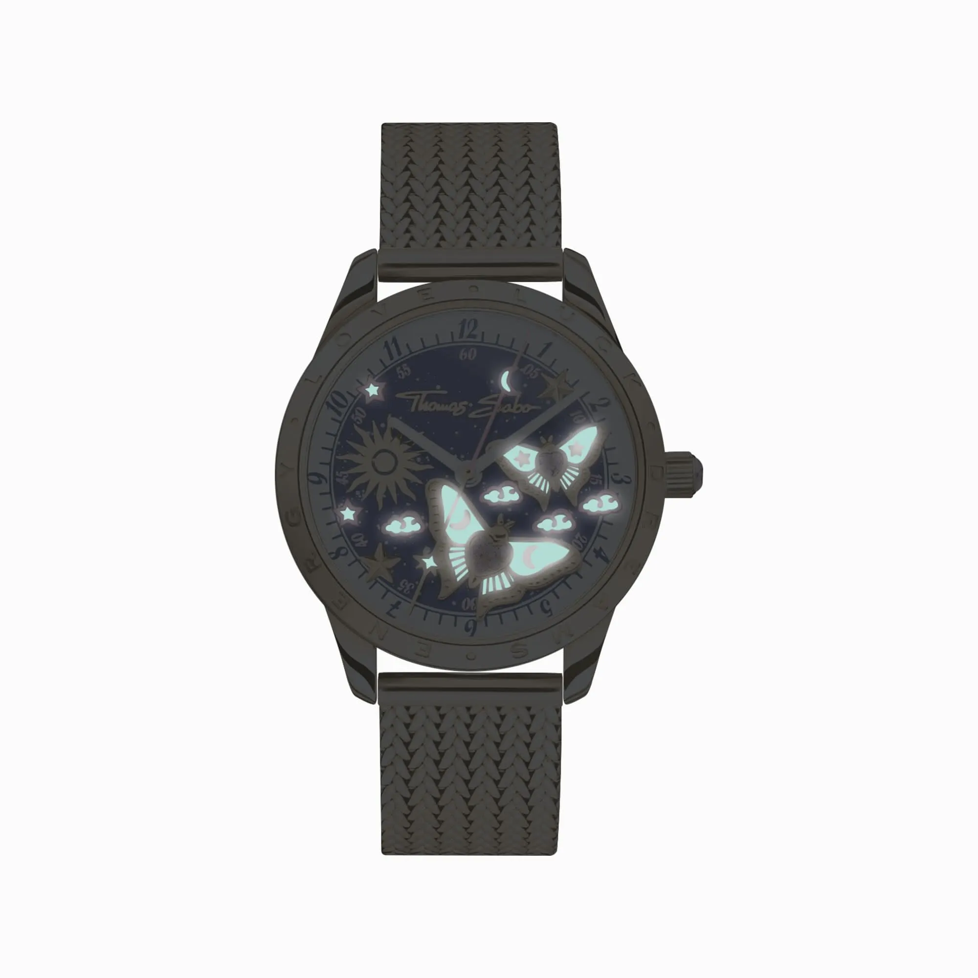 Gold-Coloured Women's Butterfly Watch WA0430-291-207