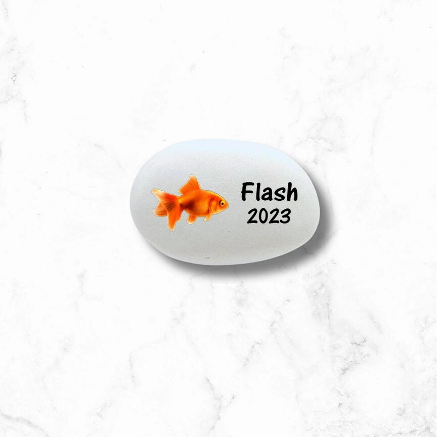 Goldfish Memorial Stone- Personalized Goldfish Memorial Gift
