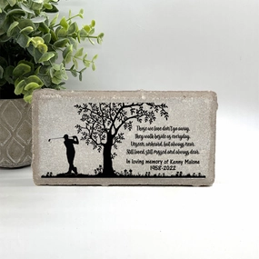 Golfer Memorial Stone