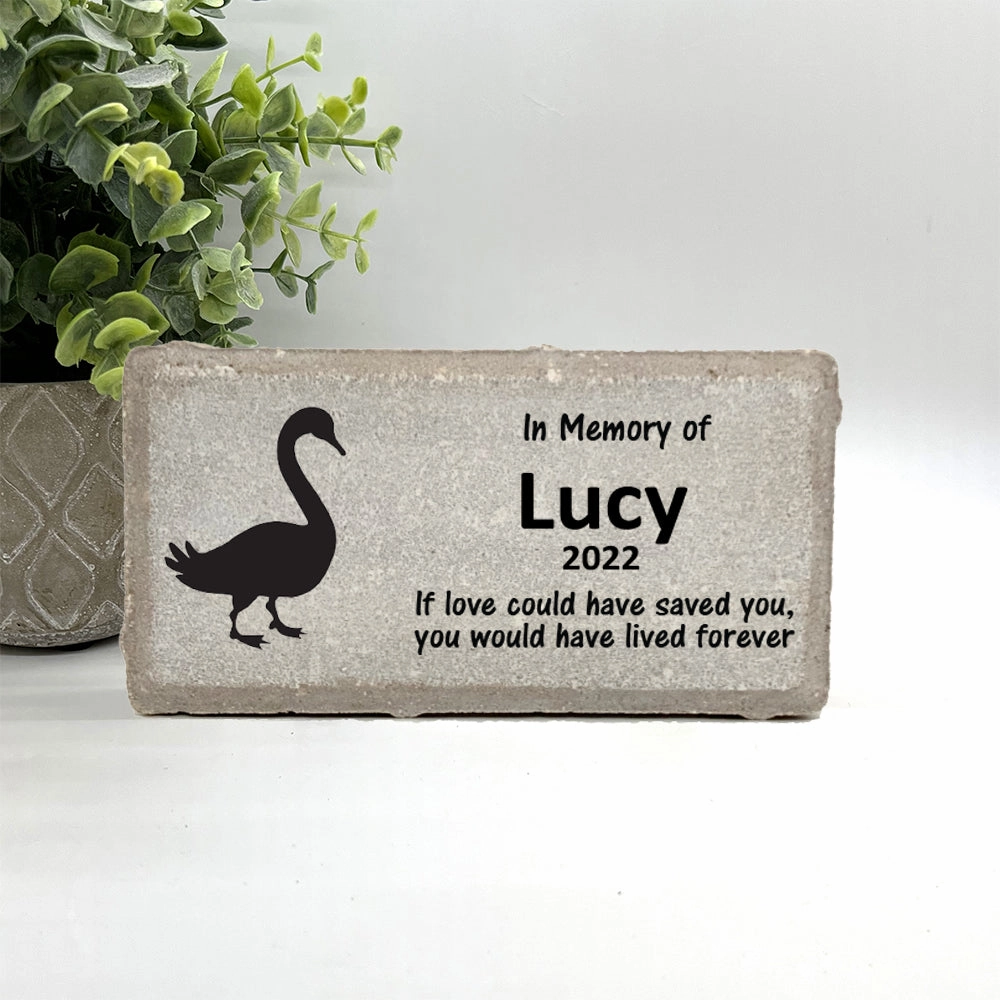 Goose Memorial Stone - Personalized Goose Memorial Gift show poultry,grooming poultry