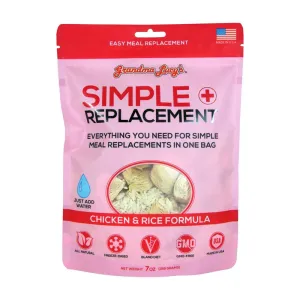 Grandma Lucy's Simple Replacement Chicken & Rice Formula Freeze-Dried Raw Dog Food raw food for cats, raw meat cat diet