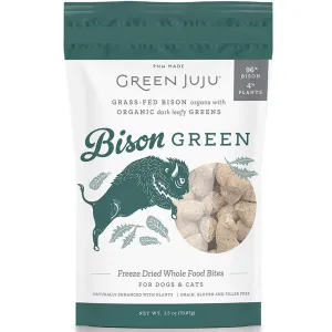 Green Juju Green Freeze-Dried Bison Treats crunchy cat treats, grain free cat treats