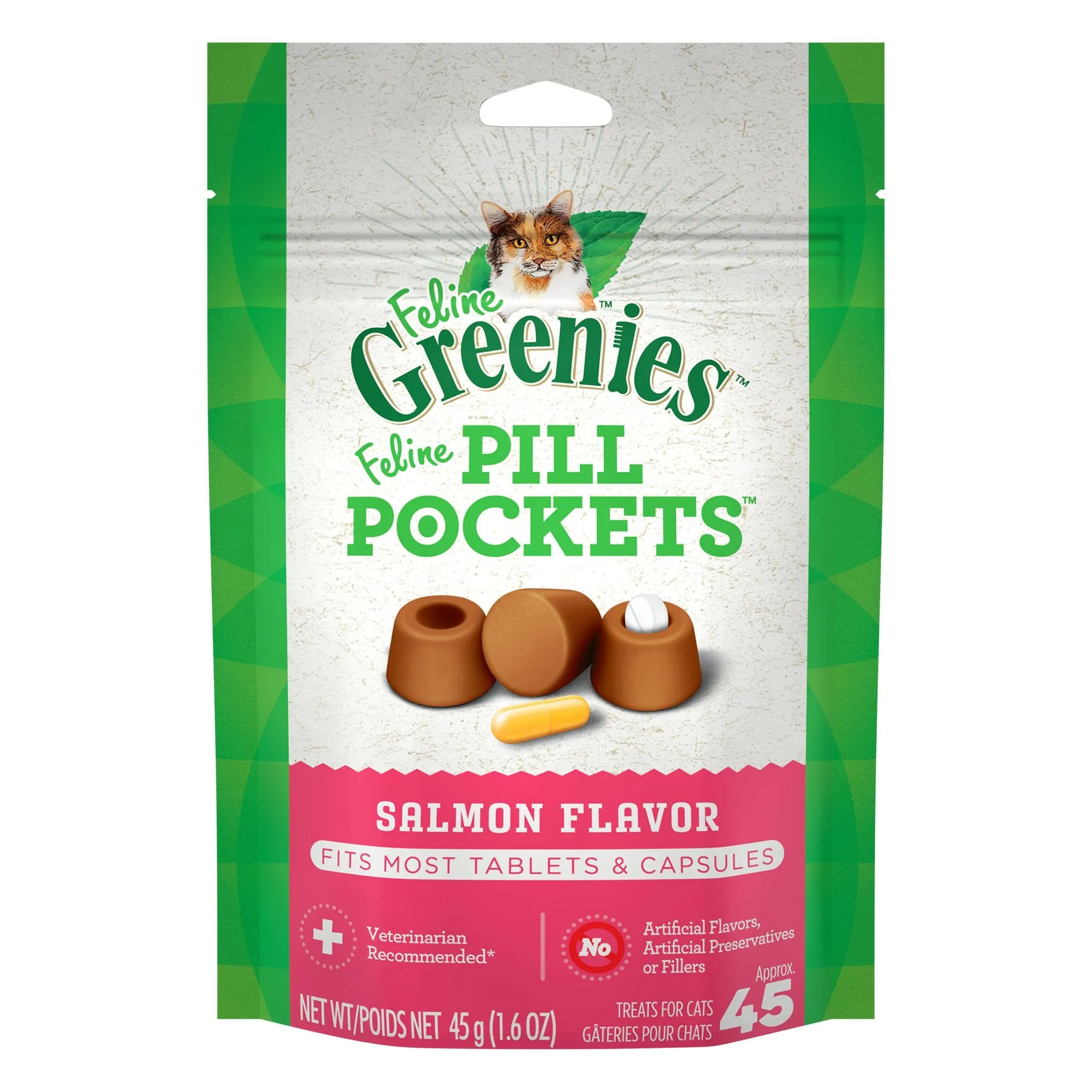Greenies Feline Pill Pockets Cat Treats - Salmon cat treats, natural cat treats